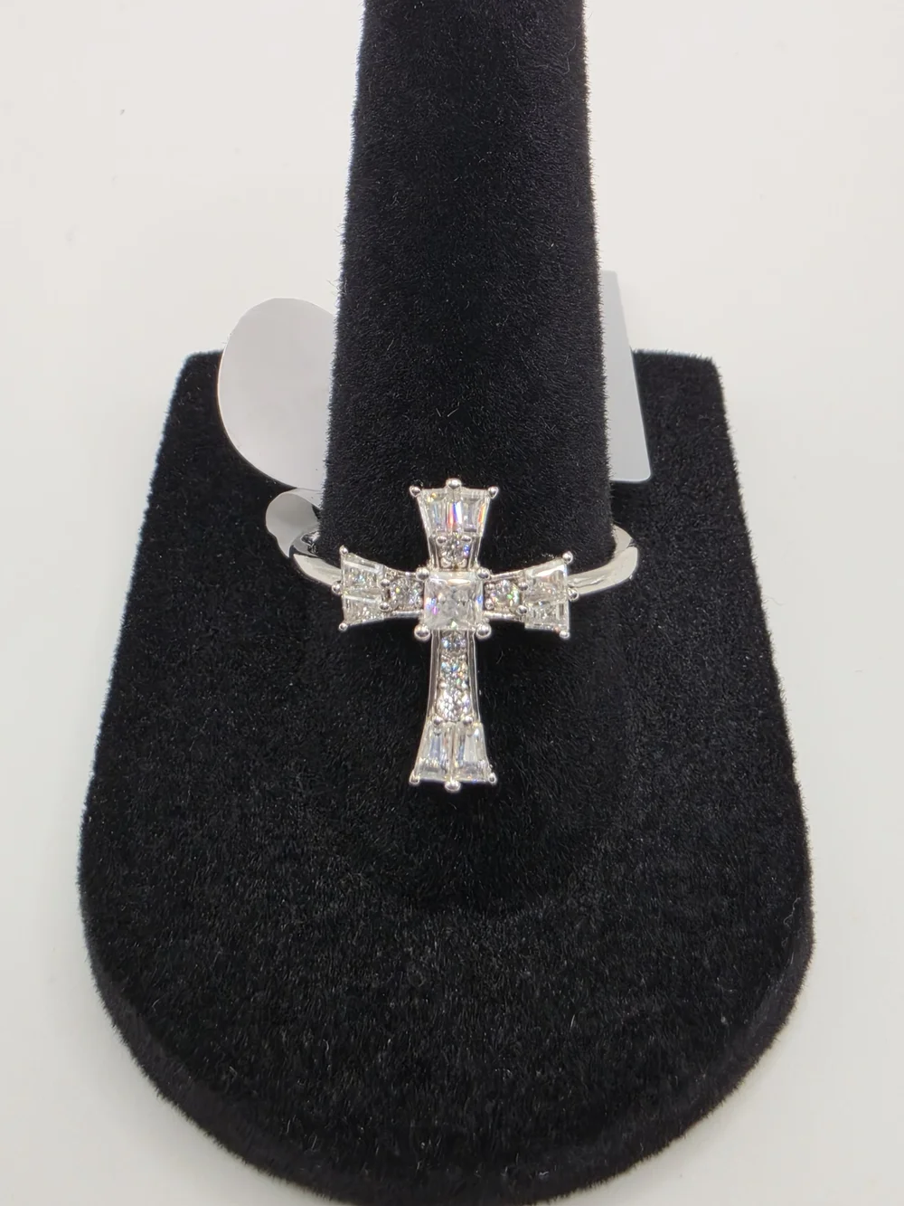 Moissanite Cross Ring S925 Size 7